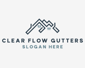 Home Roof Gutter logo design