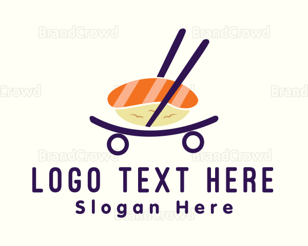 Sushi Food Cart Logo