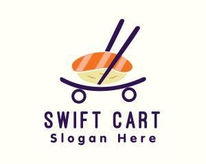 Cart - Sushi Food Cart logo design