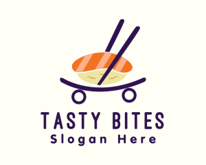 Sushi Food Cart logo design