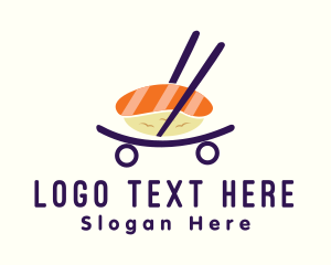 Sashimi - Sushi Food Cart logo design