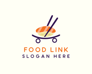 Sushi Food Cart logo design