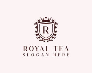 Royal Crown Ornamental Shield logo design