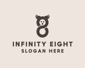 Eight - Owl Infinity Loop logo design