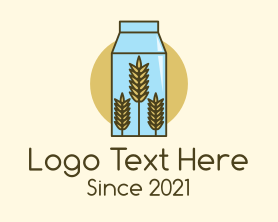 Carton - Wheat Milk Product logo design