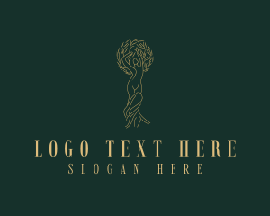 Yoga - Wellness Woman Tree logo design