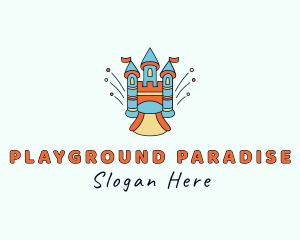 Castle Playground Inflatable logo design