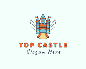 Castle Playground Inflatable logo design