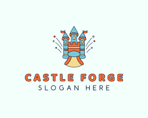 Castle Playground Inflatable logo design