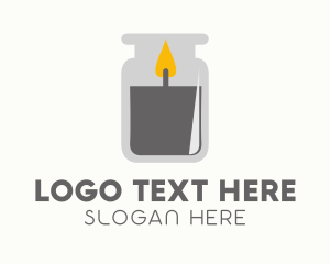Light - Gray Candle Jar logo design