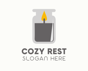 Gray Candle Jar logo design