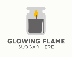 Gray Candle Jar logo design