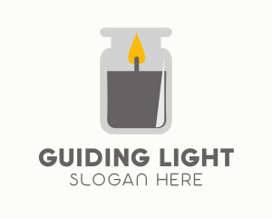 Gray Candle Jar logo design