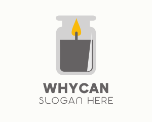 Grey - Gray Candle Jar logo design