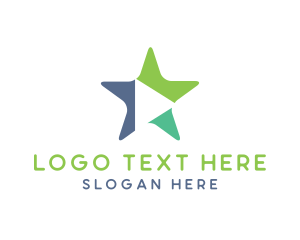 Shape - Star Media Player logo design