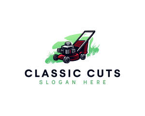  Lawn Mower Landscaping logo design