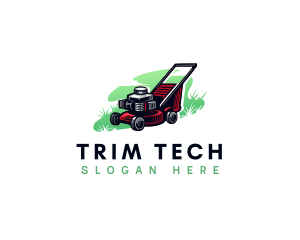  Lawn Mower Landscaping logo design