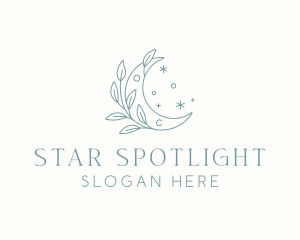 Floral Moon Star logo design