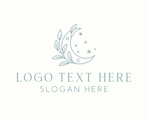 Decor - Floral Moon Star logo design