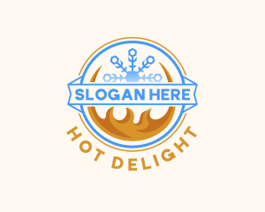 Hot Cold Temperature logo design