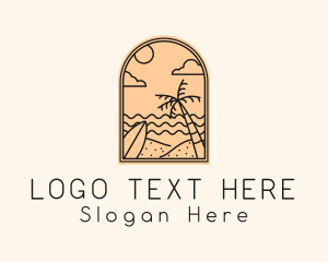 Coast - Beach Island Travel logo design