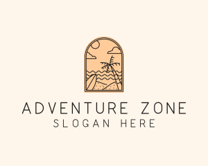 Beach Island Travel logo design