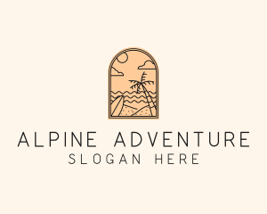 Beach Island Travel logo design