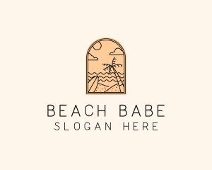 Beach Island Travel logo design