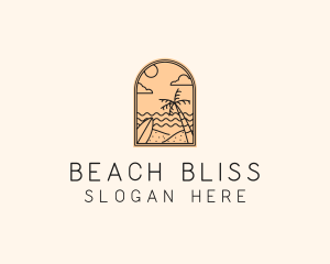 Beach Island Travel logo design