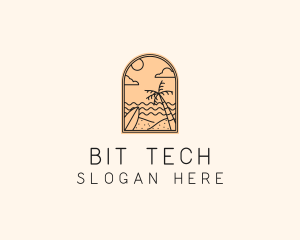 Beach Island Travel logo design