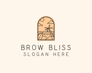 Beach Island Travel logo design