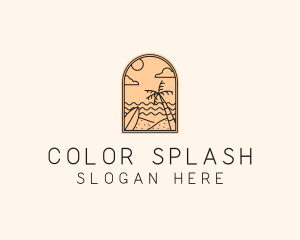 Beach Island Travel logo design