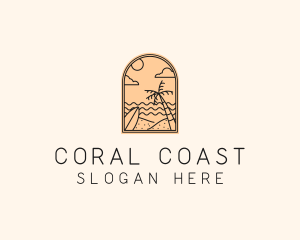 Beach Island Travel logo design