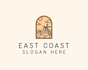 Beach Island Travel logo design