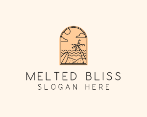 Beach Island Travel logo design