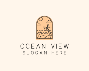 Beach Island Travel logo design