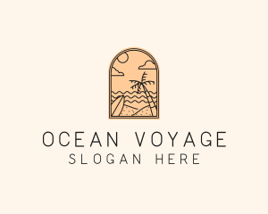 Beach Island Travel logo design