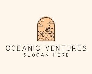 Beach Island Travel logo design