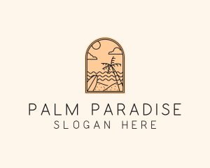 Beach Island Travel logo design