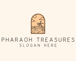 Beach Island Travel logo design