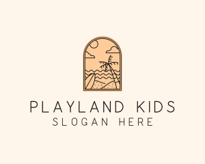 Beach Island Travel logo design