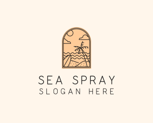 Beach Island Travel logo design