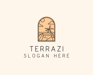 Beach Island Travel logo design