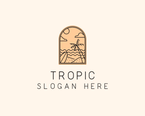 Beach Island Travel logo design