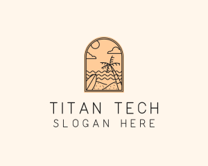 Beach Island Travel logo design