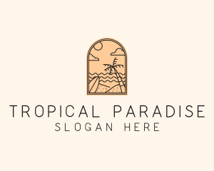 Hawaii - Beach Island Travel logo design