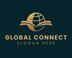 Gold Global Library logo design