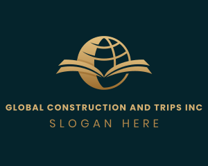 Gold Global Library logo design