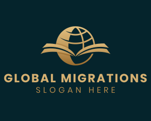 Gold Global Library logo design