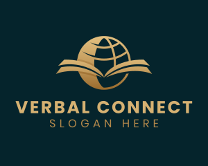 Language - Gold Global Library logo design